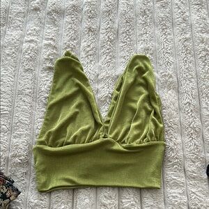 Amazon Green Crop Top